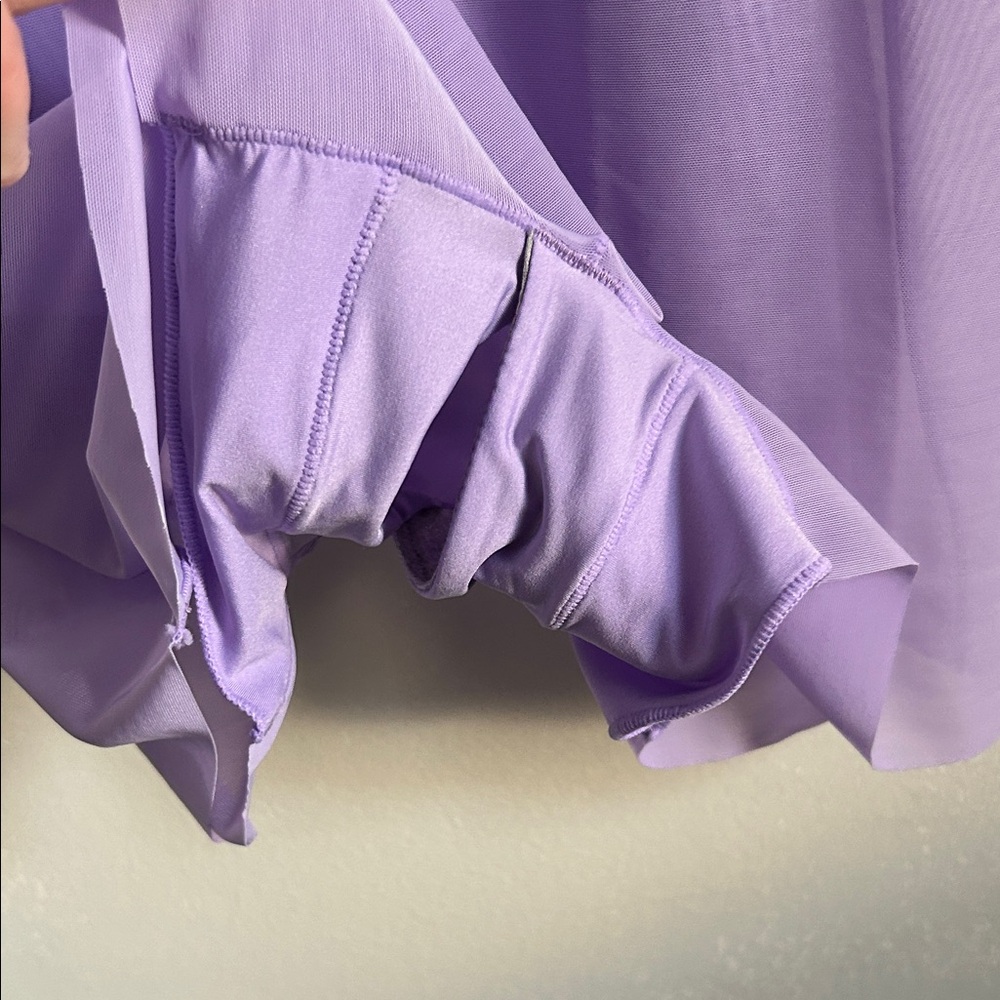 Popilush Sporty Athleisure Lavender Sleeveless Ribbed Shapewear  Mini Tank Dress - Picture 5 of 10